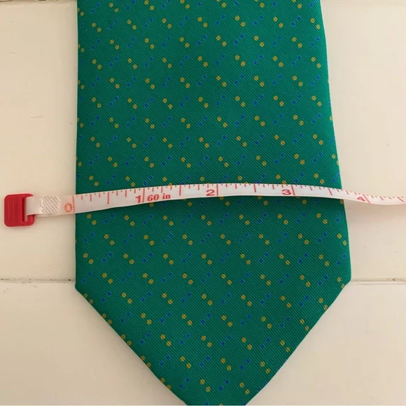Etro 100% Silk Tie Emerald Green - Picture 8 of 8